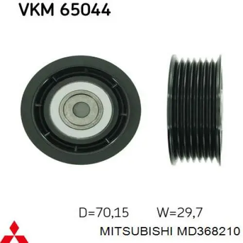 Rolka prowadząca, kierunkowa paska napędowego Mitsubishi MD368210 cena, od 23,70 USD