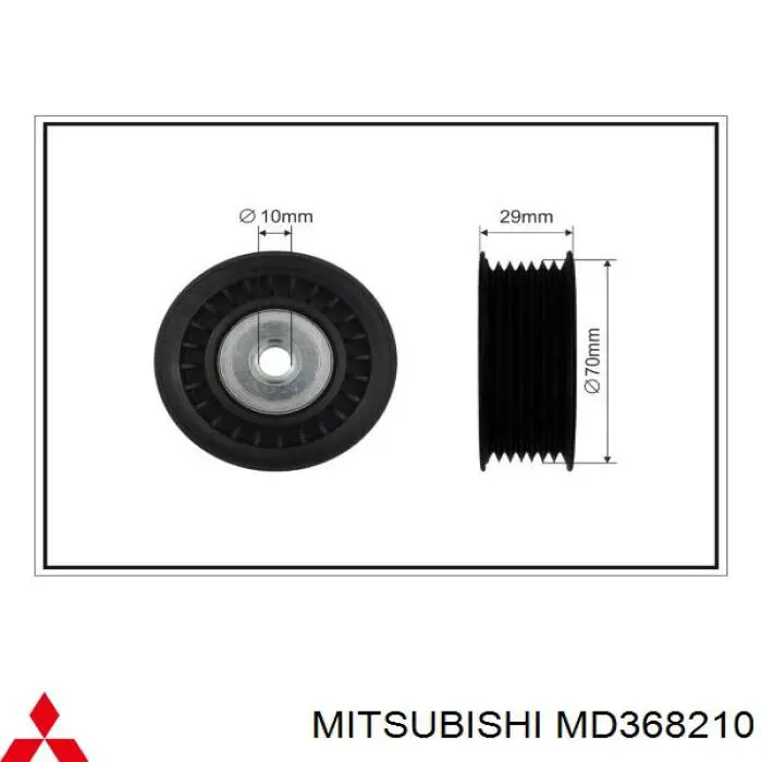 Do koszyka MD368210 Mitsubishi Rolka prowadząca, kierunkowa paska napędowego