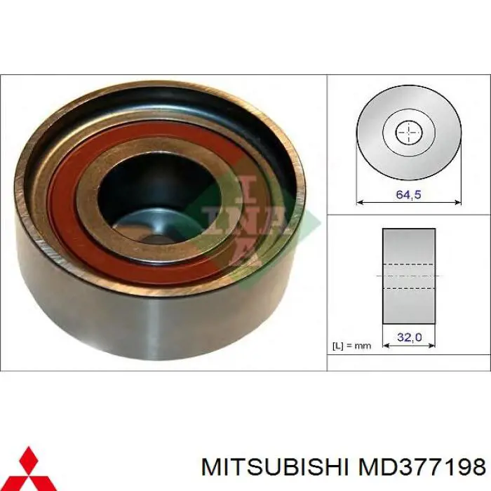 Do koszyka MD377198 Mitsubishi Rolka prowadząca kierunkowa paska rozrządu