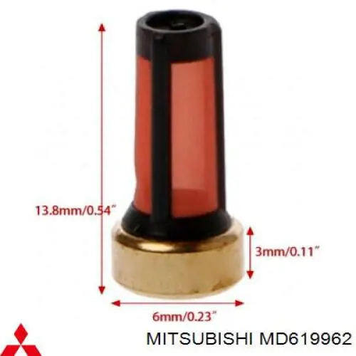 Filtr paliwa Mitsubishi MD619962 cena, od 4,99 USD