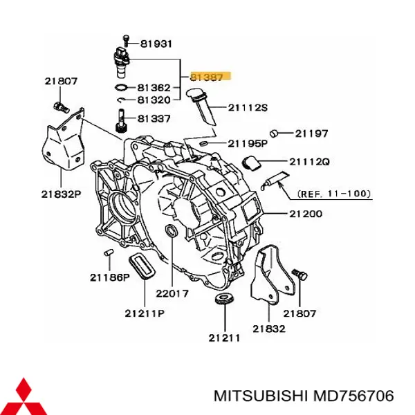 MD756706 Mitsubishi Czujnik prędkości