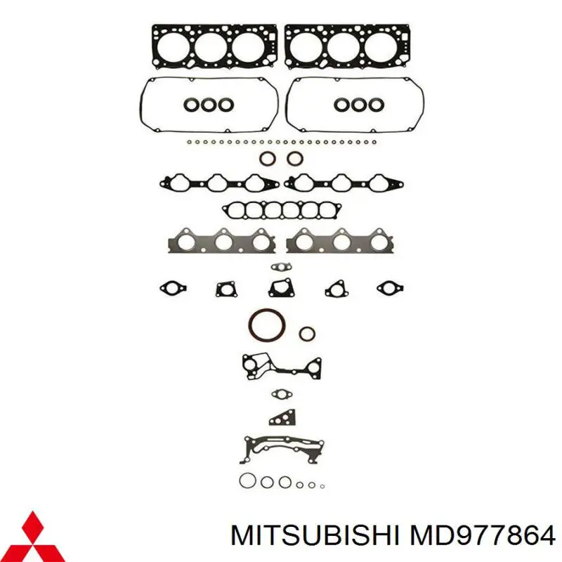 MD977864 Mitsubishi Zestaw uszczelek silnika pełny