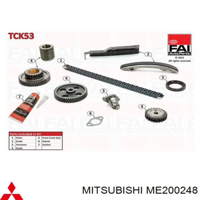 Do koszyka ME200248 Mitsubishi Napinacz łańcucha rozrządu