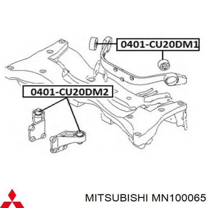 Silentblock trawersu do mocowania tylnego reduktora tylny Mitsubishi MN100065 cena, od 15,12 USD