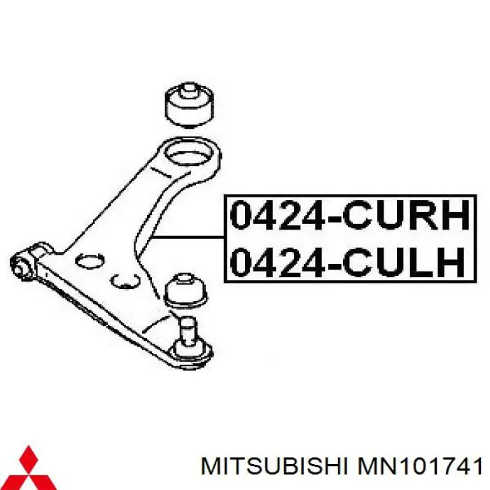Wahacz zawieszenia przedniego dolny lewy Mitsubishi MN101741 cena, od 67,80 USD