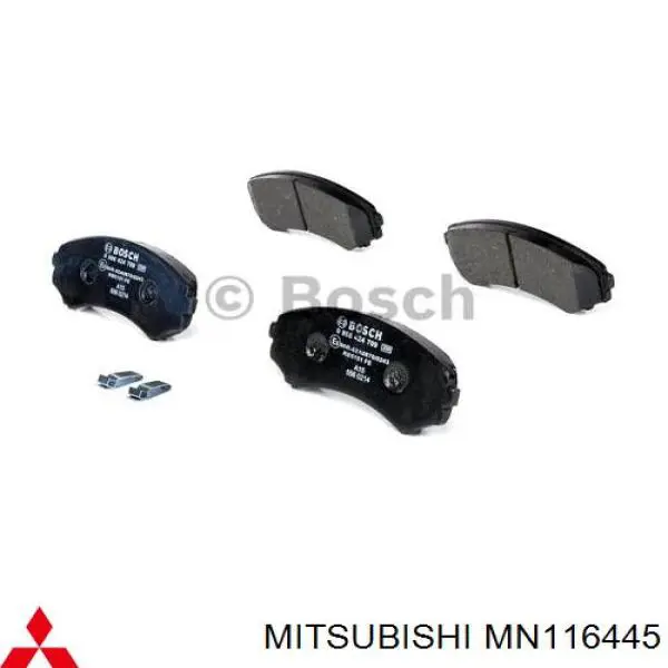 Do koszyka MN116445 Mitsubishi Klocki hamulcowe przednie tarczowe