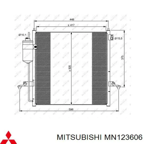 Do koszyka MN123606 Mitsubishi Chłodnica klimatyzacji