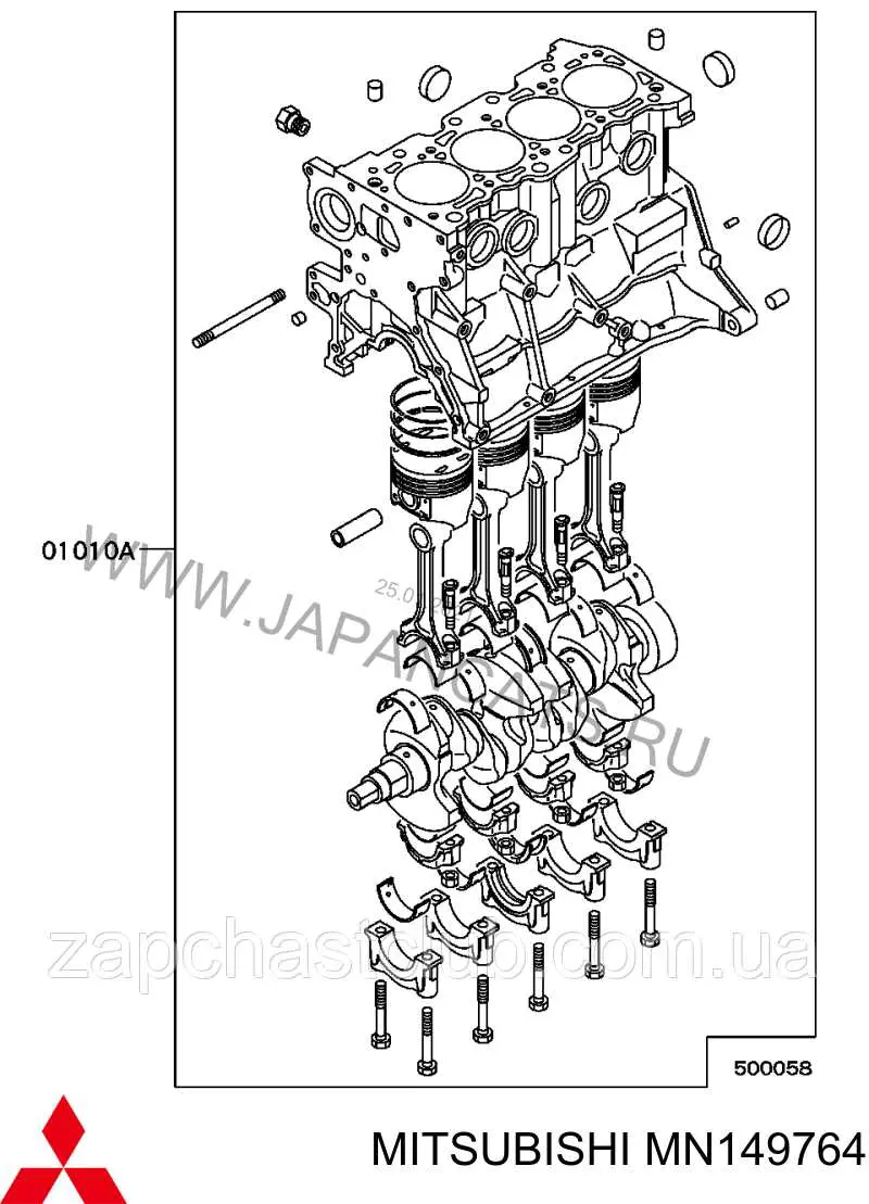 MN149764 Mitsubishi Wał korbowy silnika