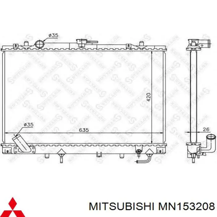 MN153208 Mitsubishi Chłodnica silnika