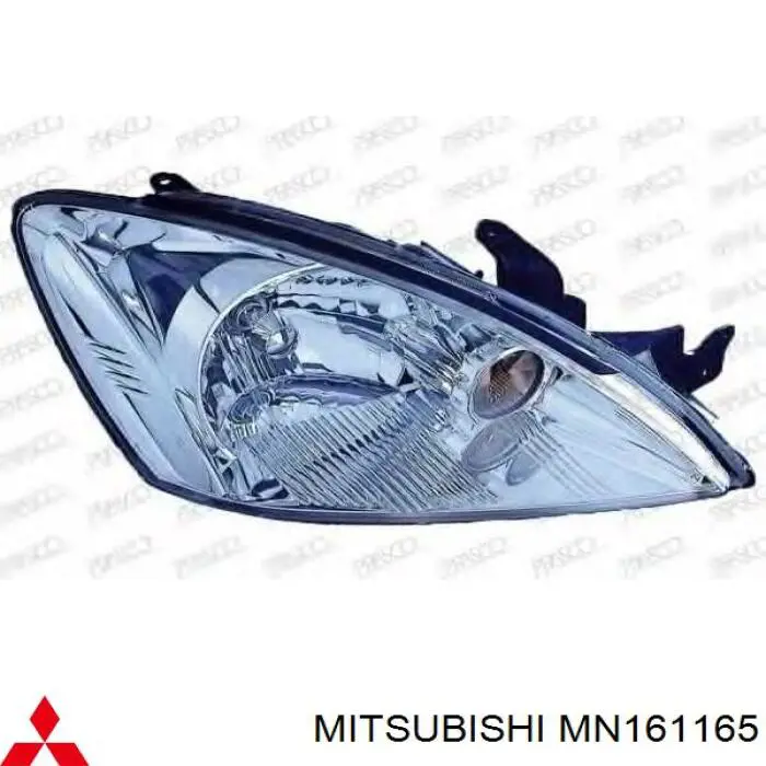 Do koszyka MN161165 Mitsubishi Reflektor lewy