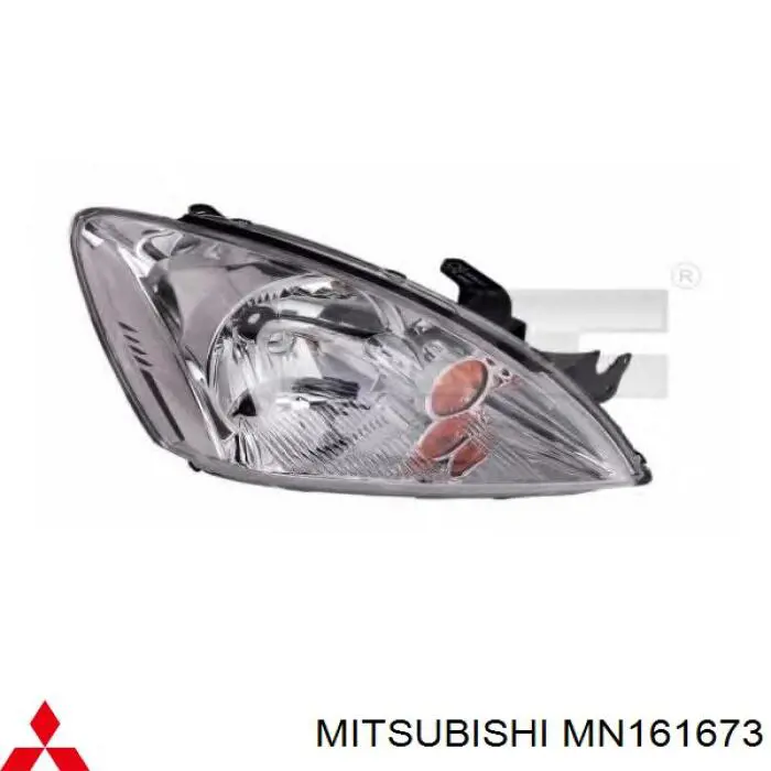 MN161673 Mitsubishi Reflektor lewy