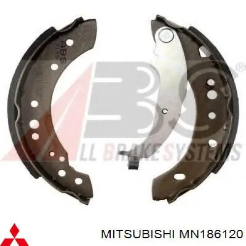 Do koszyka MN186120 Mitsubishi Klocki hamulcowe tylne bębnowe