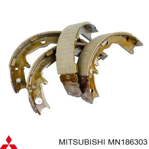 Do koszyka MN186303 Mitsubishi Klocki hamulcowe tylne bębnowe