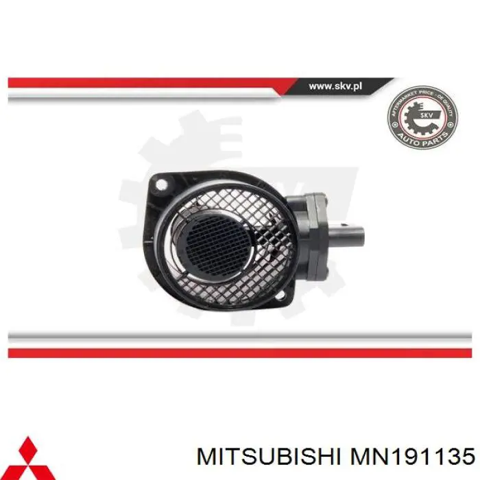 Czujnik przepływu powietrza, przepływomierz powietrza M.A.F. Mitsubishi MN191135 cena, od 63,73 USD