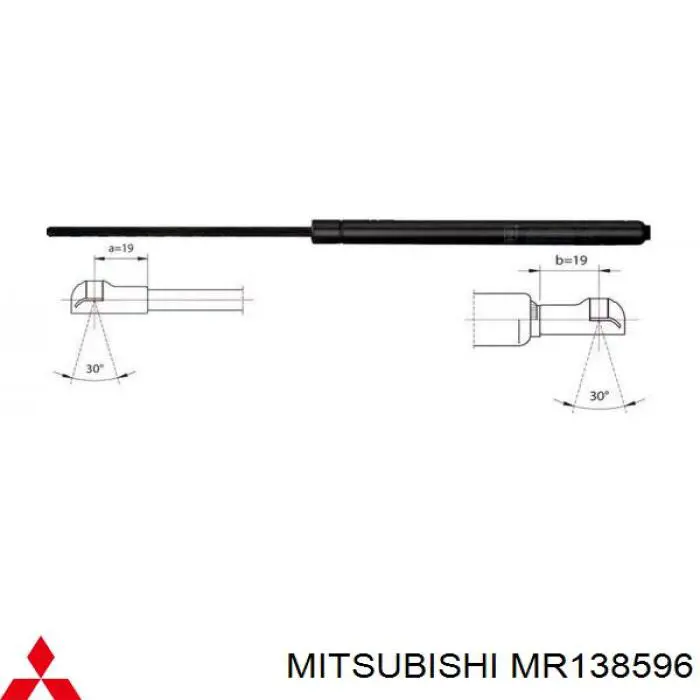 Amortyzator klapy bagażnika (3/5 drzwi-tylnych) Mitsubishi MR138596 cena, od 10,27 USD