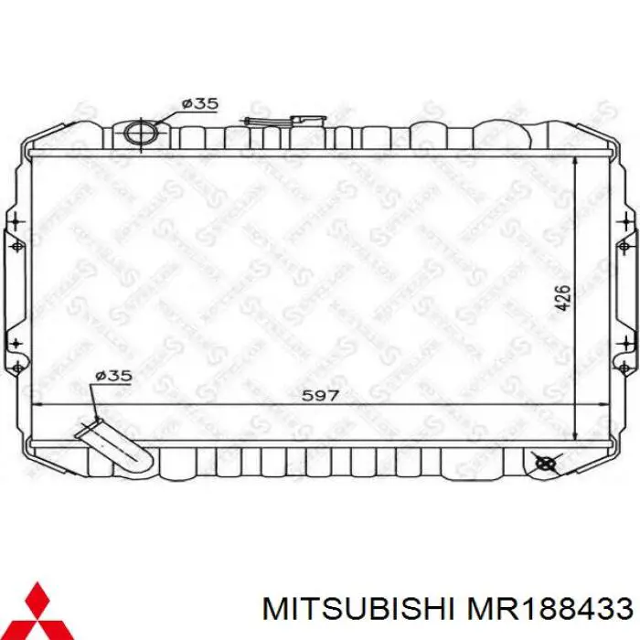 Chłodnica silnika Mitsubishi MR188433 cena, od 142,66 USD