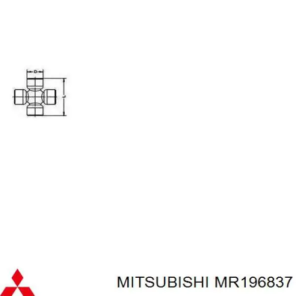 Krzyżak wału Cardana tylnego Mitsubishi MR196837 cena, od 17,20 USD