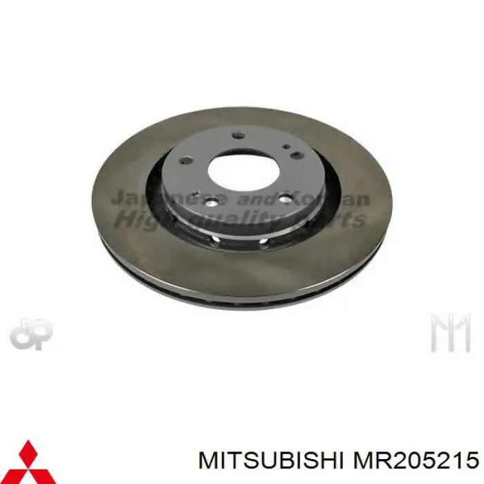 Do koszyka MR205215 Mitsubishi Tarcza hamulcowa przednia