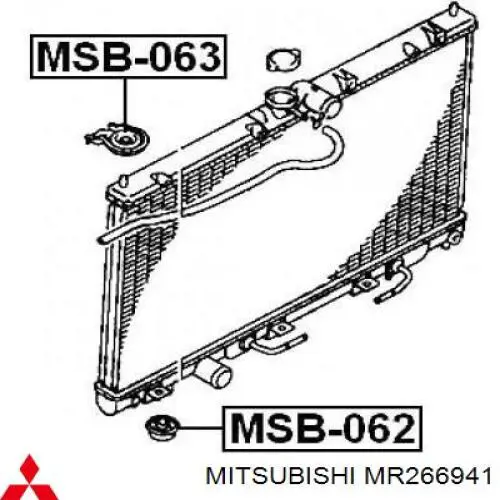 MR266941 Mitsubishi poduszka mocowania chłodnicy górna