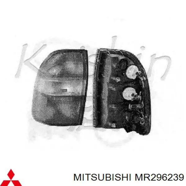 Lampa zespolona tylna lewa Mitsubishi L 200 III ulec poprawie (K60, K70) (1996 - 2007) cena, od 101,21 USD