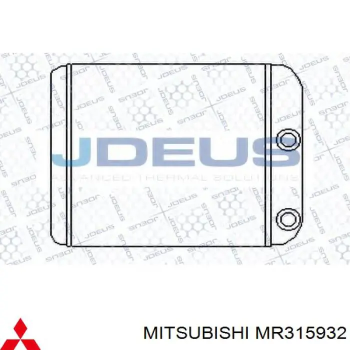 Chłodnica nagrzewnicy (ogrzewacza) Mitsubishi MR315932 cena, od 92,58 USD
