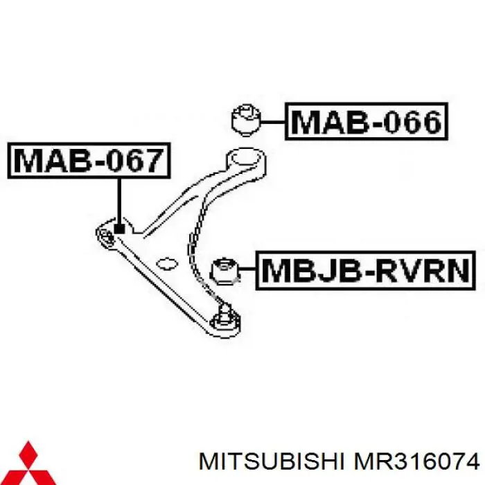 MR316074 Mitsubishi Silentblock przedniego wahacza dolnego