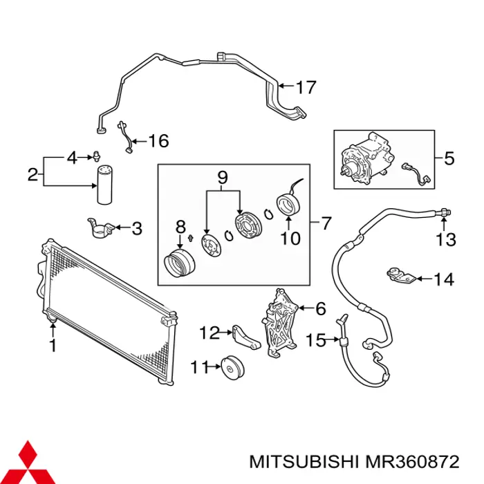 Czujnik ciśnienia bezwzględnego klimatyzacji do Mitsubishi Carisma  DA