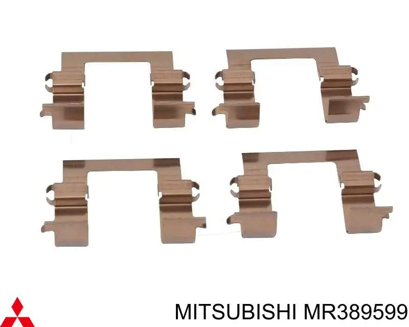 MR389599 Mitsubishi Zestaw sprężynek do mocowania klocków tarczowych przednich