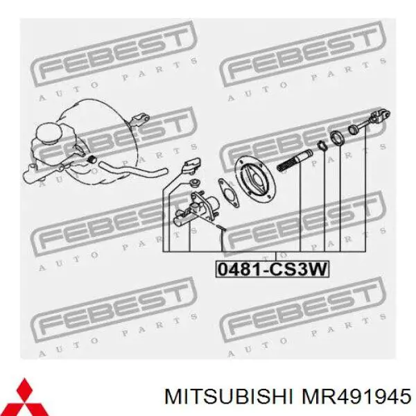 MR491945 Mitsubishi Cylinder sprzęgła główny