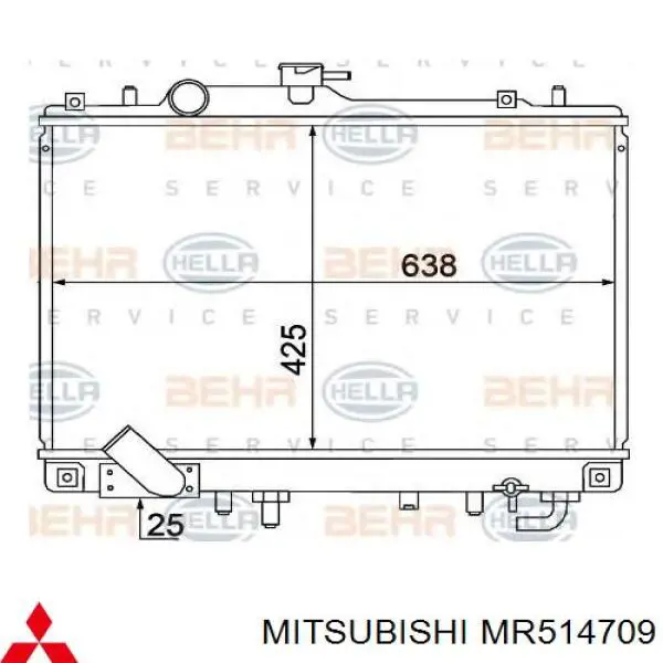 MR514709 Mitsubishi Chłodnica silnika
