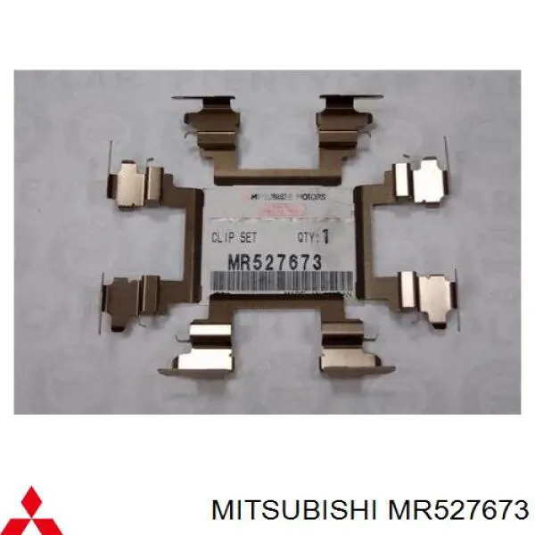 MR527673 Mitsubishi Zestaw sprężynek do mocowania klocków tarczowych przednich