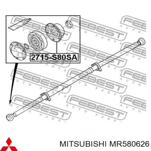 Do koszyka TQ51018 Tqparts Wał Cardana, do mostu przedniego