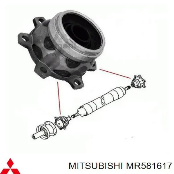 MR581617 Mitsubishi Wał Cardana tylny, tylna część