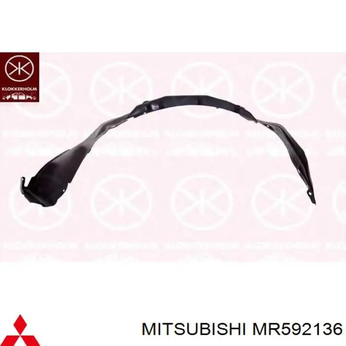 Nadkole błotnika przedniego prawe Mitsubishi MR592136 cena, od 31,03 USD