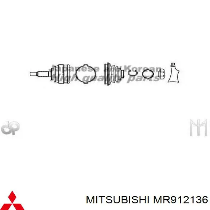 MR912136 Mitsubishi Przegub homokinetyczny przedni zewnętrzny