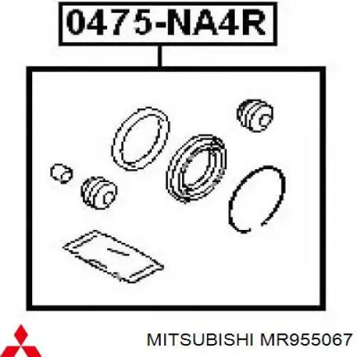 Do koszyka MR955067 Mitsubishi Zestaw naprawczy zacisku hamulcowego tylnego