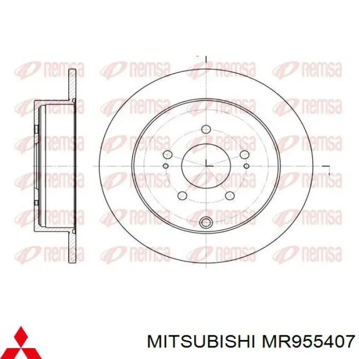 Tarcza hamulcowa tylna Mitsubishi MR955407 cena, od 74,74 USD