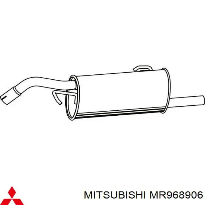 Tłumik, tylna część Mitsubishi MR968906 cena, od 59,89 USD
