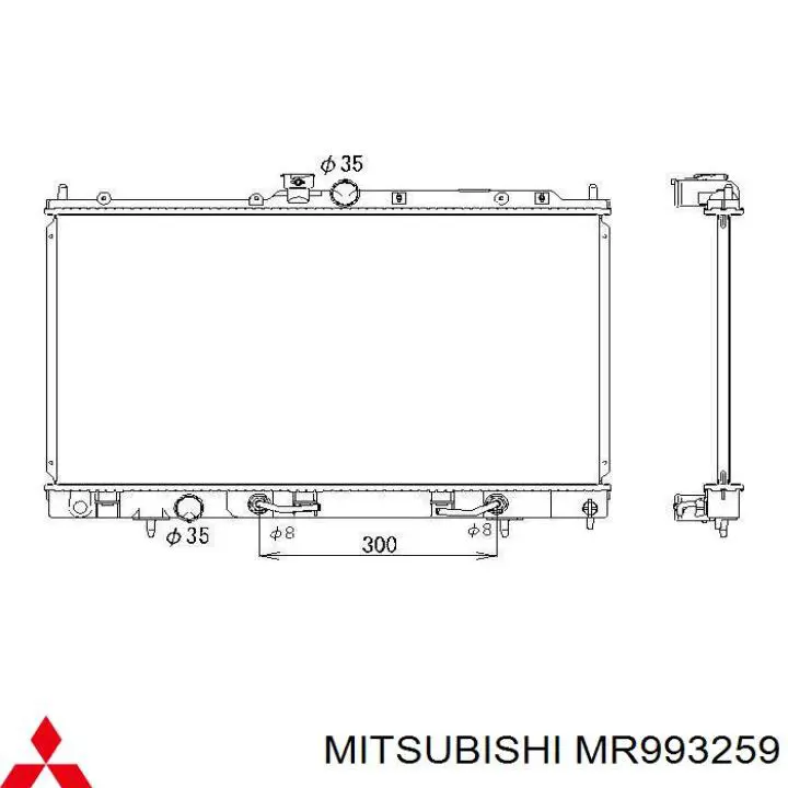 Do koszyka 613MBA015 TYC Chłodnica silnika