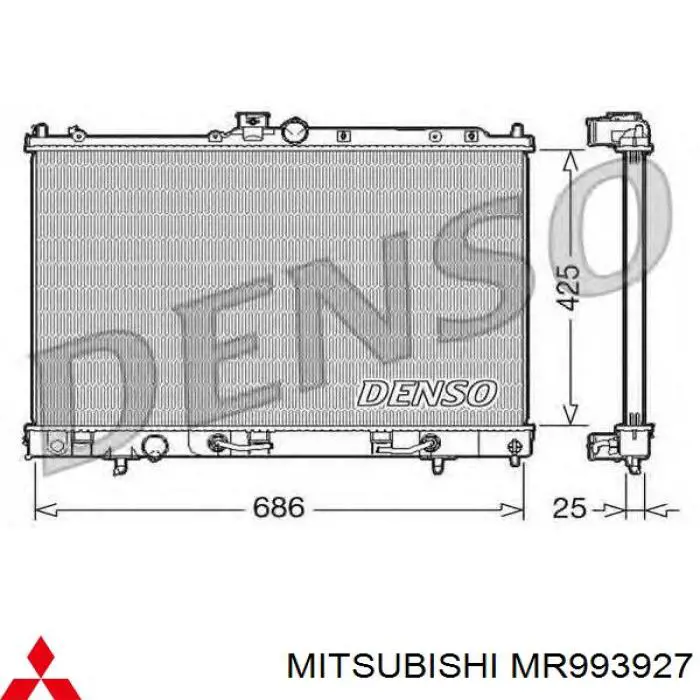 Chłodnica silnika MR993927 Mitsubishi