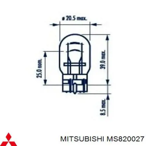 Żarówka Mitsubishi MS820027 cena, od 1,62 USD