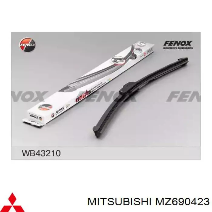 MZ690423 Mitsubishi Pióro wycieraczki szyby przedniej, zestaw (2 szt.)