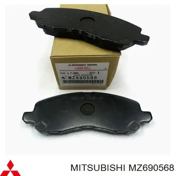 Klocki hamulcowe przednie tarczowe Mitsubishi MZ690568 cena, od 25,53 USD