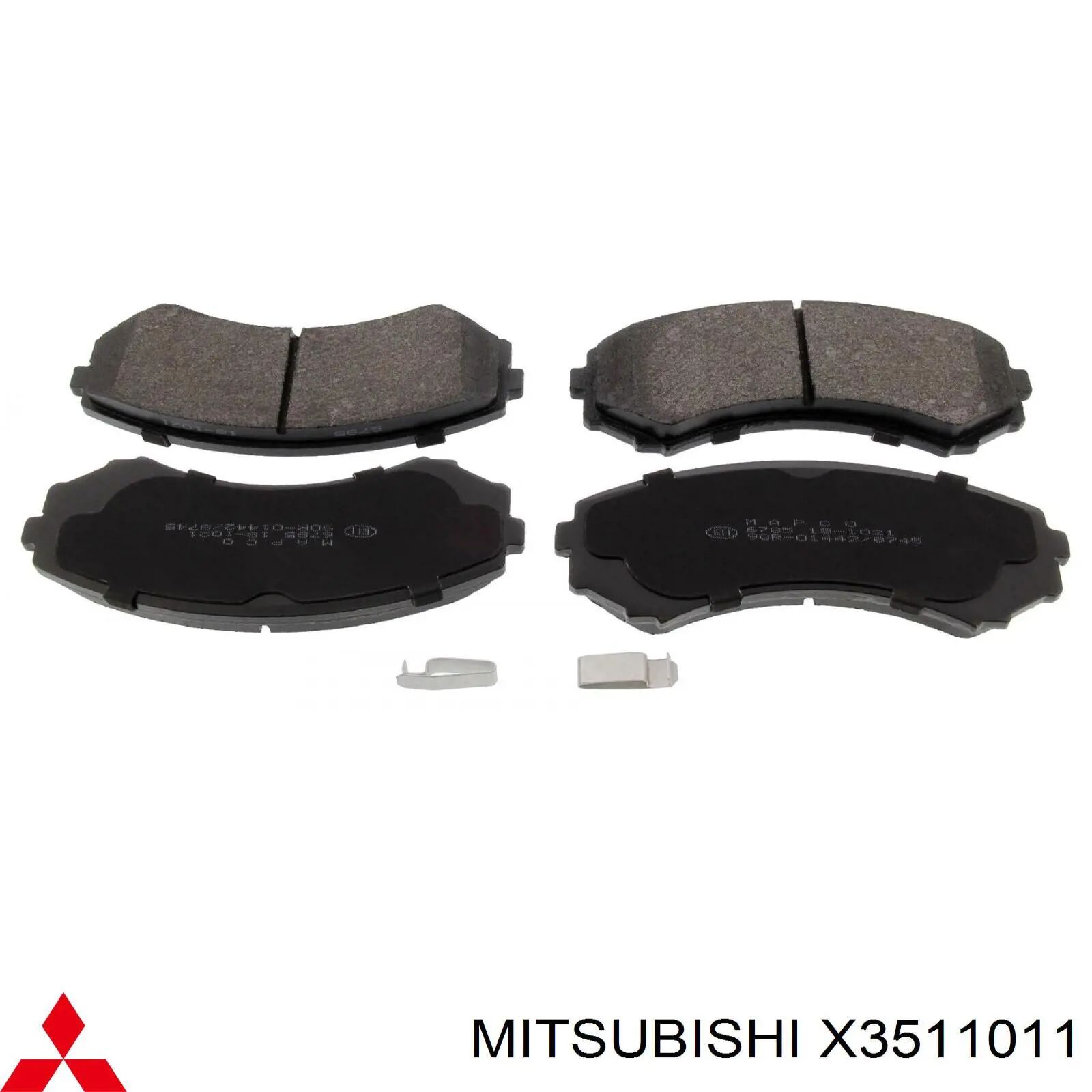 Klocki hamulcowe przednie tarczowe Mitsubishi X3511011 cena, od 24,22 USD