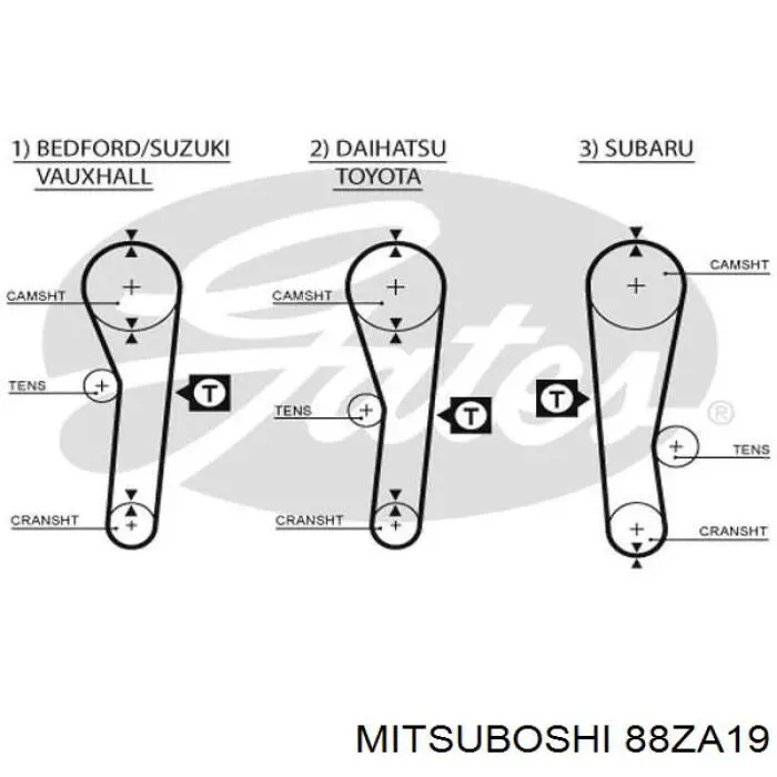 Pasek rozrządu Mitsuboshi 88ZA19 cena, od 13,59 USD