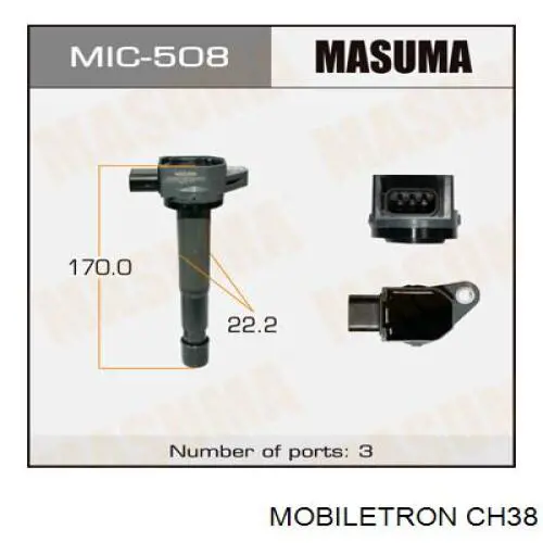 Cewka zapłonowa Mobiletron CH38 cena, od 40,25 USD