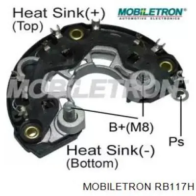 RB117H Mobiletron mostek prostowniczy alternatora = moster diodowy alternatora