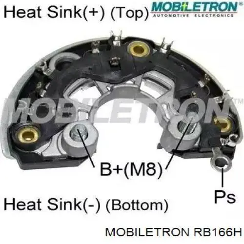 Mostek prostowniczy alternatora = Moster diodowy alternatora Mobiletron RB166H cena, od 28,08 USD