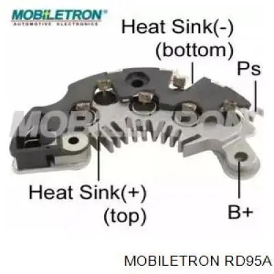 Mostek prostowniczy alternatora = Moster diodowy alternatora Mobiletron RD95A cena, od 17,32 USD