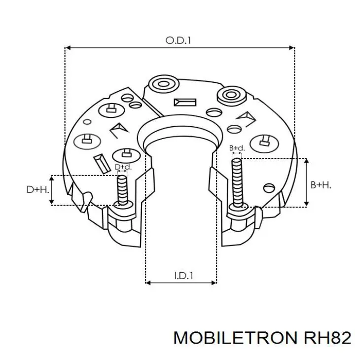 Mostek prostowniczy alternatora = Moster diodowy alternatora Isuzu Rodeo 